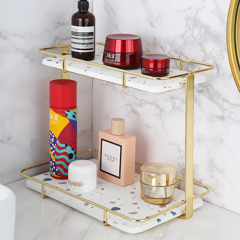 Two layers of dressing table on the toilet floor of the toilet