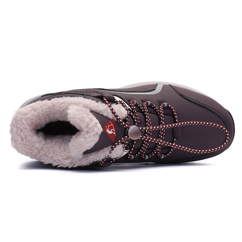 Pure, soft-skinned old man's shoes with velvet and waterproof sports shoes.