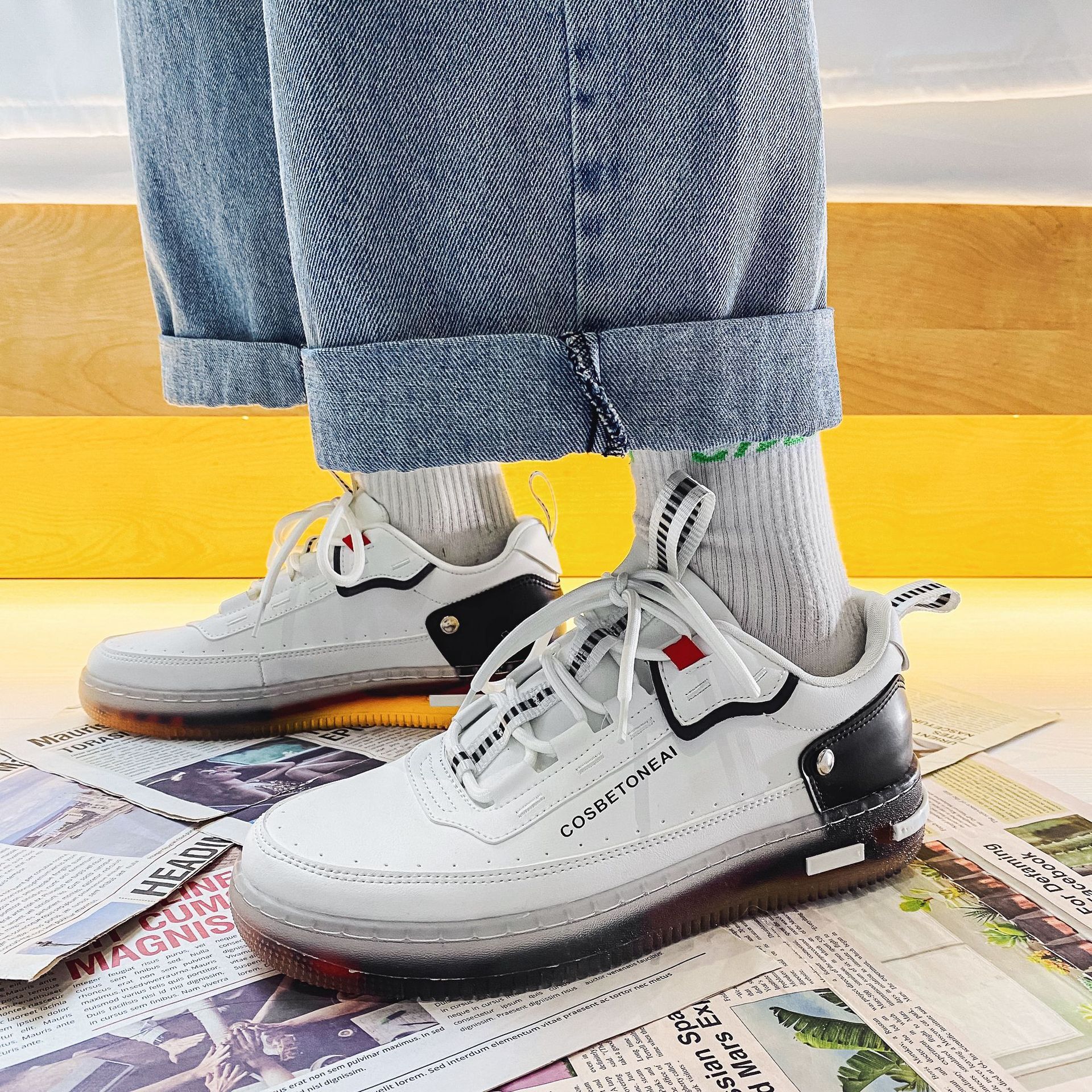 2023 new Jell-O Chinese Fashion Boys Shoes, Air Force One Korean.