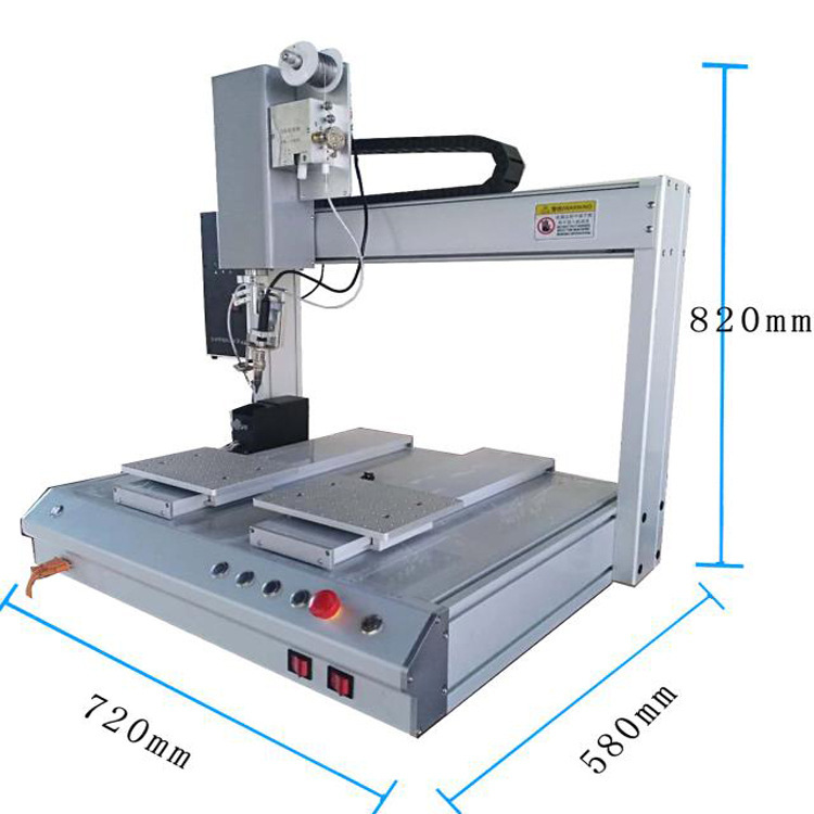 马达电机旋转定制全自动焊锡机 双工位定制pcb板自动焊锡机器人