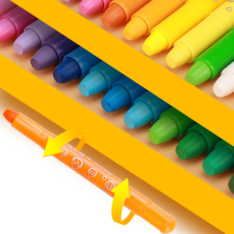 Dazzling stick 12/24/36 colour water soluble paint stick for children with water wash and rotating crayons