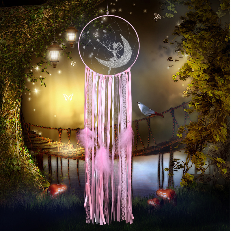New, creative, Inscalable Girls' Wall Decoration, Hand-weaving Dreamnets, Hanging.