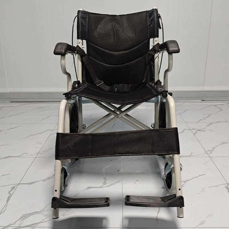 Wholesale ultra-lightly folded carbon steel wheelchairs for persons with disabilities with disabilities can be driven by old-age carts