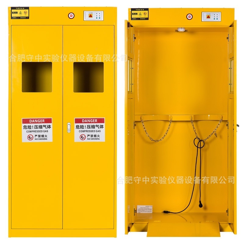 Gas cylinders, hydrogen oxygen acetylene storage cabinets, gas cylinders blastproof cabinets, automatic alarms, automatic venting.