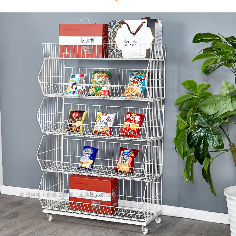 Customize the portable shelf, the bakery shelf, the supermarket snack shelf, the five-storey slurry basket.