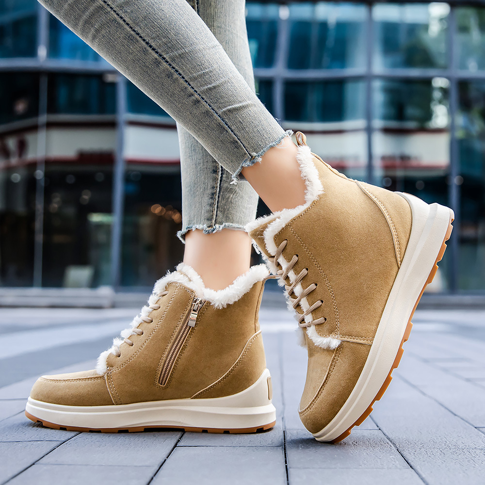2023 Cross-border foreign trade sells off-air winter velvet boots, 43 yards large, with warm cotton shoes for students