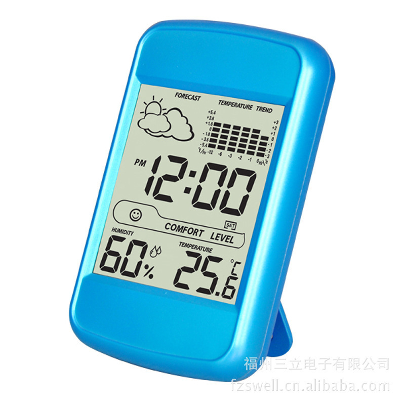 LCD mini-alarm, weather forecasting weather clock, mass-moisture digital clock factory wholesale custom.