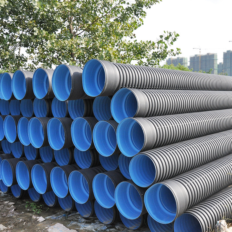 โพลีเมนต์ HDPE ลูกปัดสองชั้น เข็มขัดเหล็กที่พันกัน