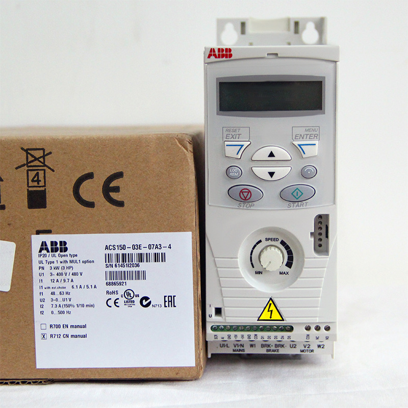 ABB ACS150-01E-04A7 University Micromove 0.75 kw ซิงเกิล เฟส 200V แพกเกจแพกเกจ