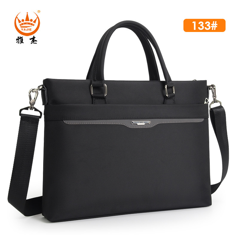 2022 handbag male business leisure briefcase, waterproof 14-inch computer bag, A4 nylon Oxford.