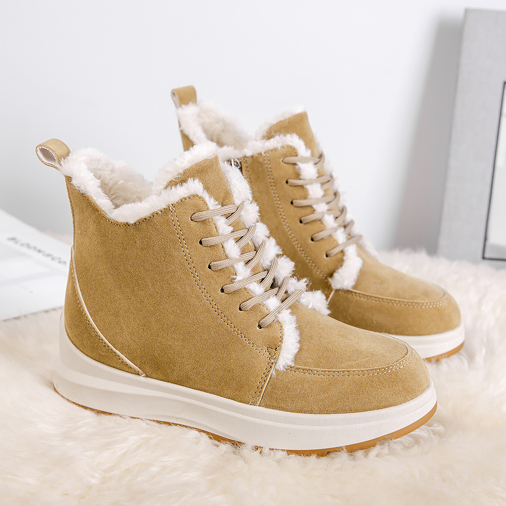2023 Cross-border foreign trade sells off-air winter velvet boots, 43 yards large, with warm cotton shoes for students