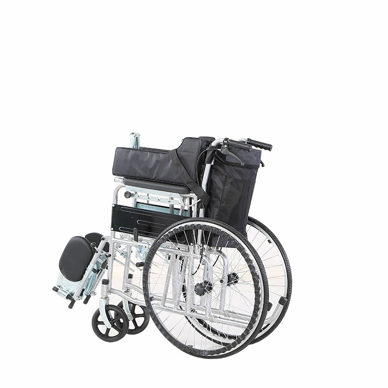 Two-brakes full of folding wheelchairs for older people, light wheelchairs, multifunctional to unload carts for patients.