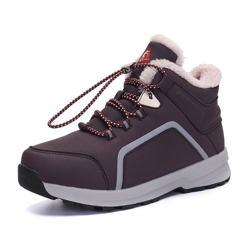 Pure, soft-skinned old man's shoes with velvet and waterproof sports shoes.