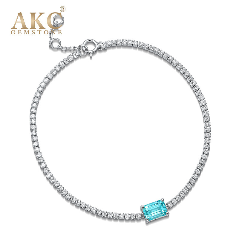 Cultivating Paraiba's hand-chained aluminum pomegranate S925 silver-coated diamond-mutting jewelry factory directs.