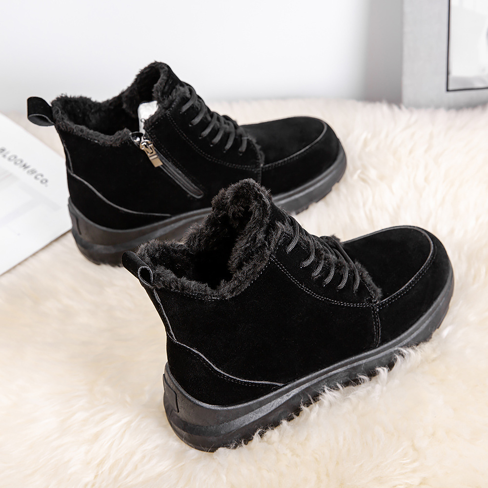 2023 Cross-border foreign trade sells off-air winter velvet boots, 43 yards large, with warm cotton shoes for students