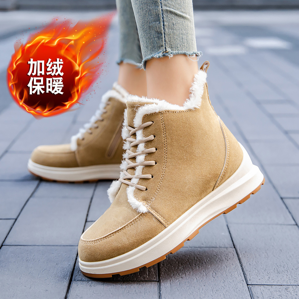 2023 Cross-border foreign trade sells off-air winter velvet boots, 43 yards large, with warm cotton shoes for students