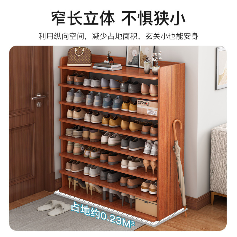 The shoe shelf home with the door-bed partition is solid and durable, with a simple dormitory receiving a large capacity multi-storey shoe cabinet.