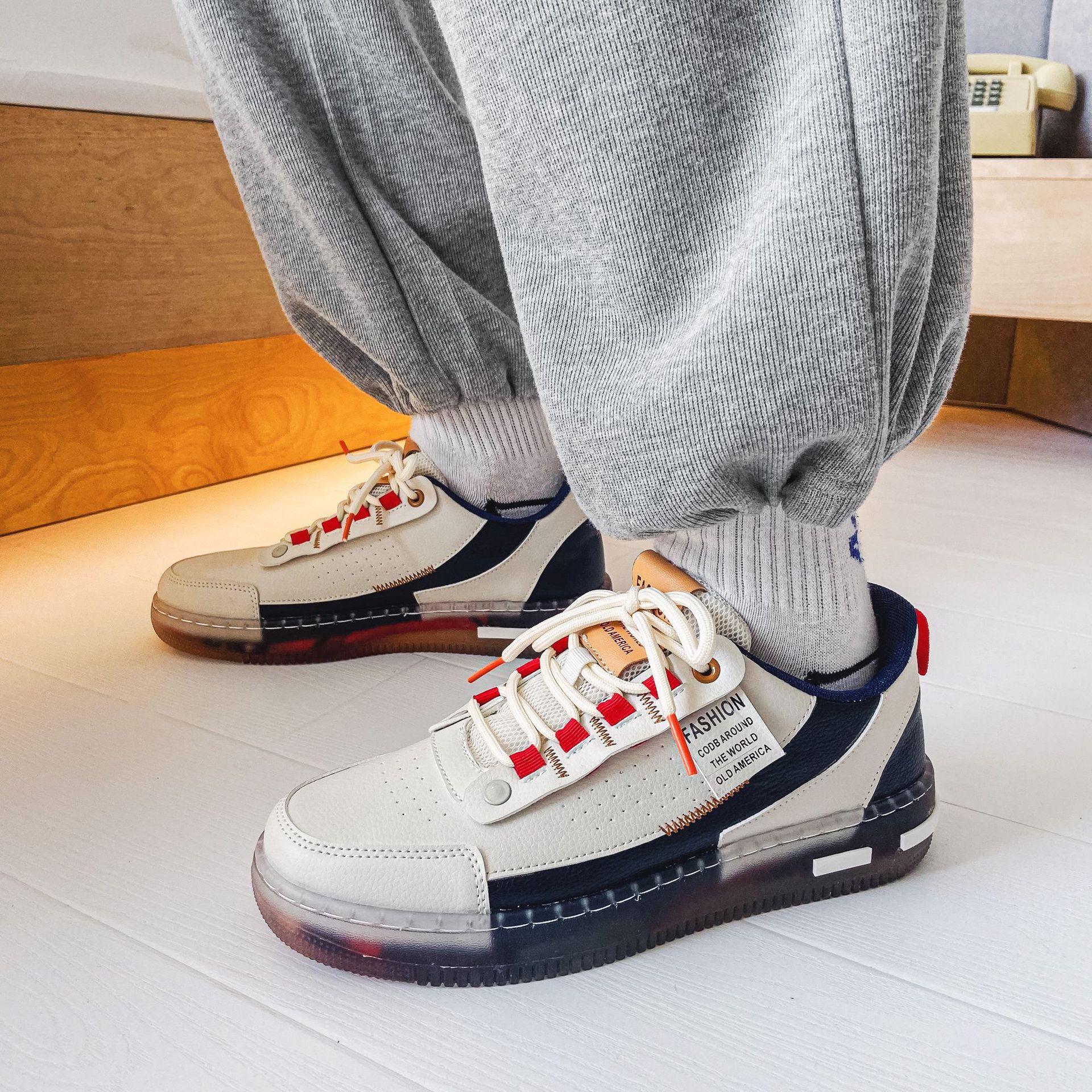 2023 new Jell-O Chinese Fashion Boys Shoes, Air Force One Korean.