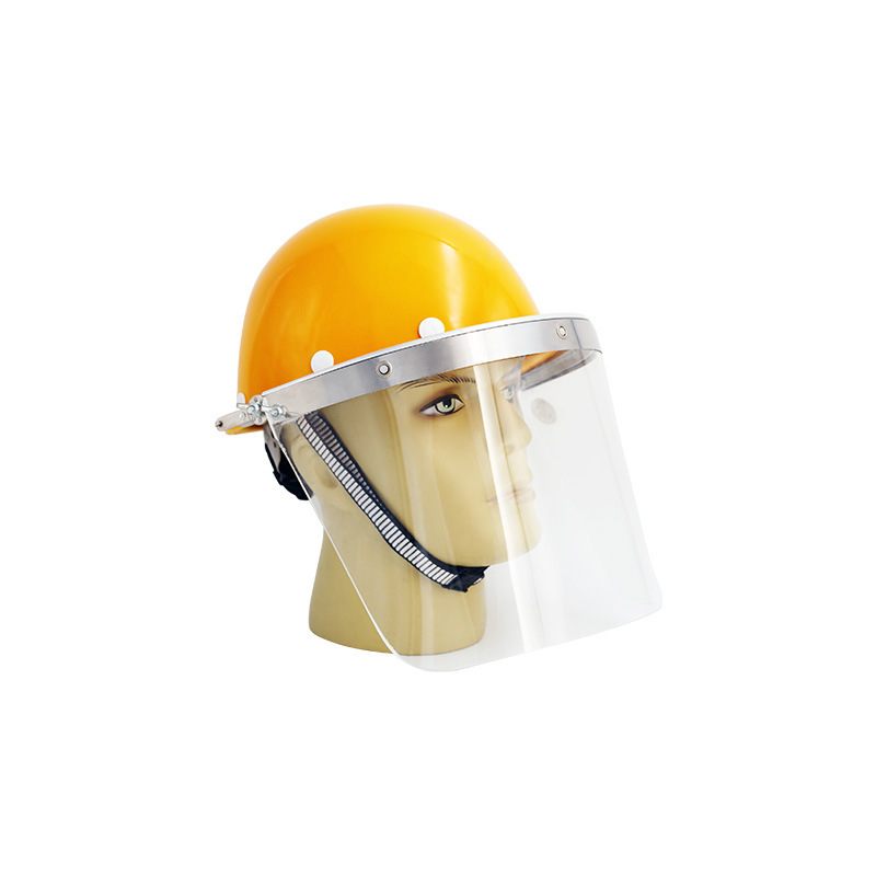 Anye-leaved glass and steel helmets with glass-screened face protection on the head.