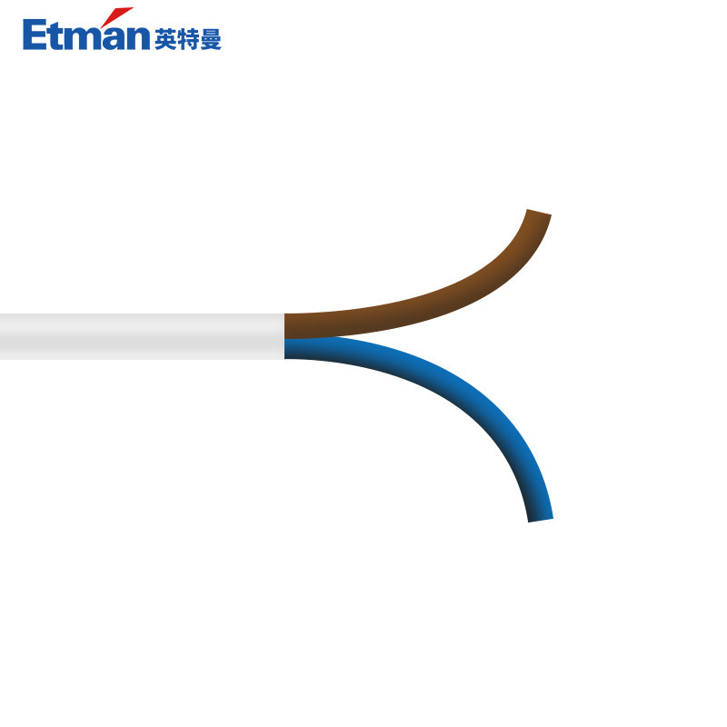 Intman 2-chip 4.9 m nudity-tail extension line, two-foot plug plug-in plug-in fan connection