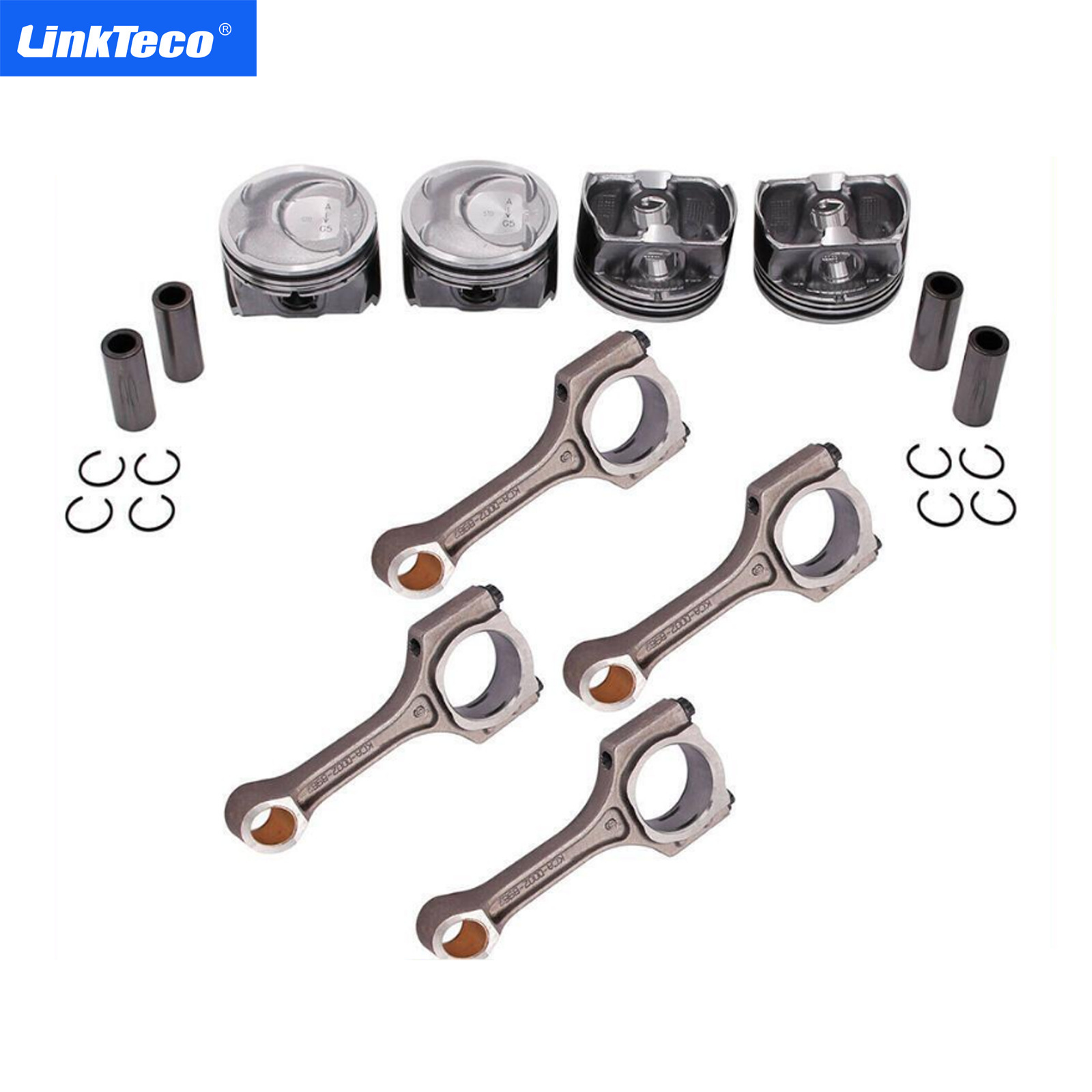 4x Connecting Rods + Piston Kit applies 11-13 Hyundai Kia 2.4L
