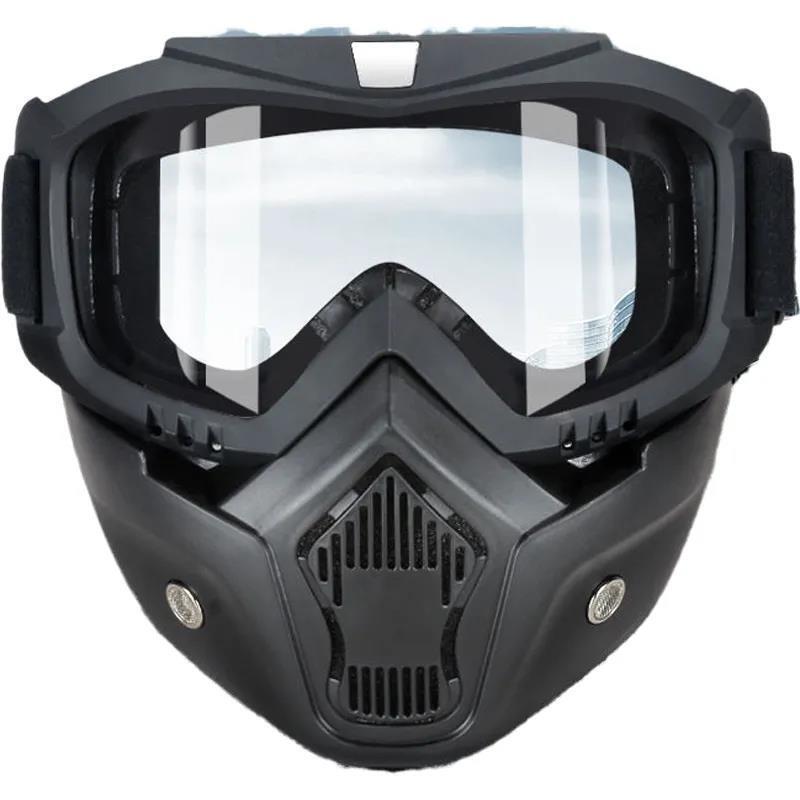 Motorcycle excavated wind mirrors, tactical Harley retrofitting goggles, remove wind-proof sand and dust masks.