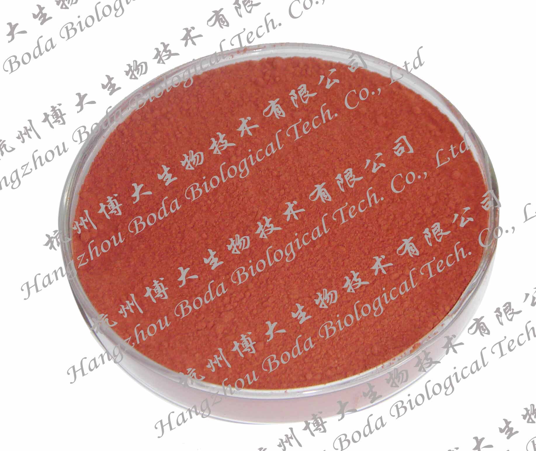 It's a red powder. Natural solid fermentation.