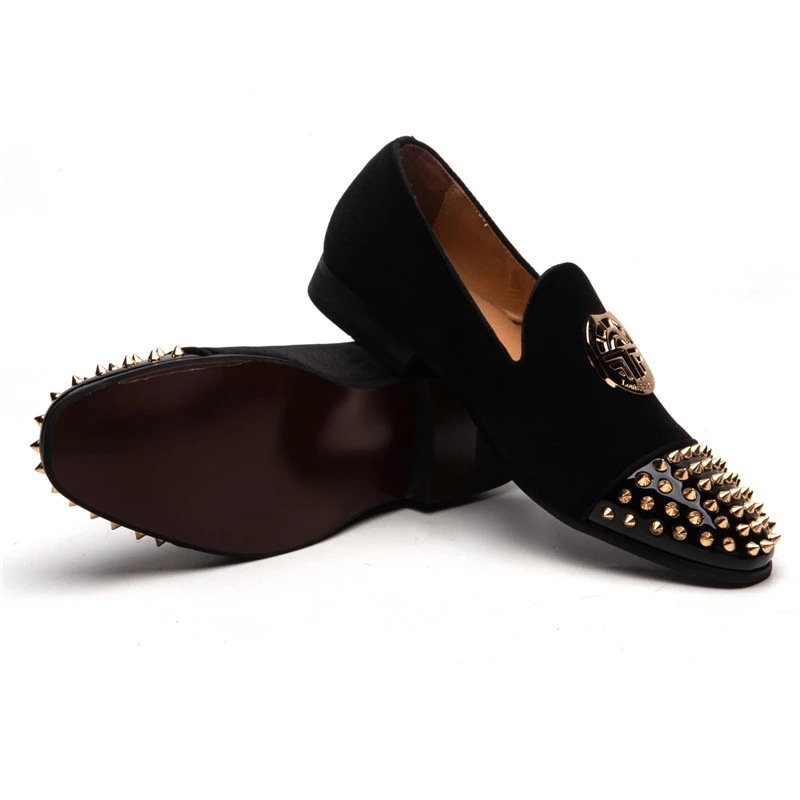 Cross-border, big, new English man's leather shoes, retrospect velvet shoes, velvet shoes, troupe.