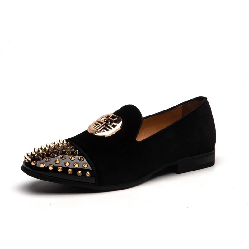 Cross-border, big, new English man's leather shoes, retrospect velvet shoes, velvet shoes, troupe.