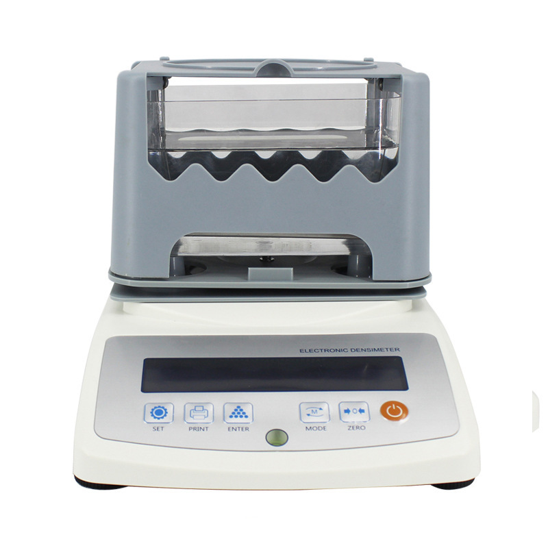 Microprinter with a solid tester for full autodensity meter electronics for several visible rubber plastic particles