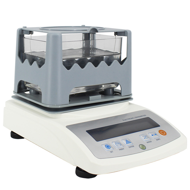 Microprinter with a solid tester for full autodensity meter electronics for several visible rubber plastic particles