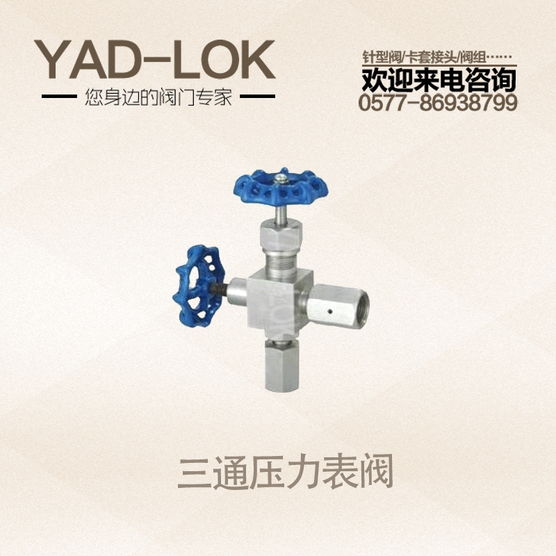 YADLOK Yadlin stainless steel manual angular three pressure gauge valves, sewage valve J29W