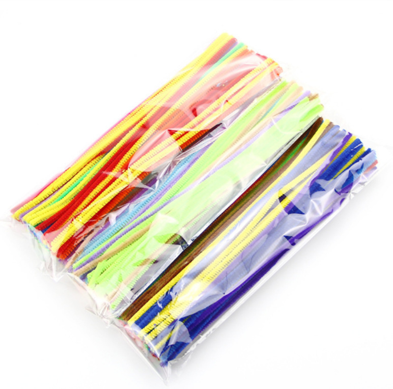 The factory sold 10 co-mingled OPP bags with fur strips and children's DIY creative material toy twisters.