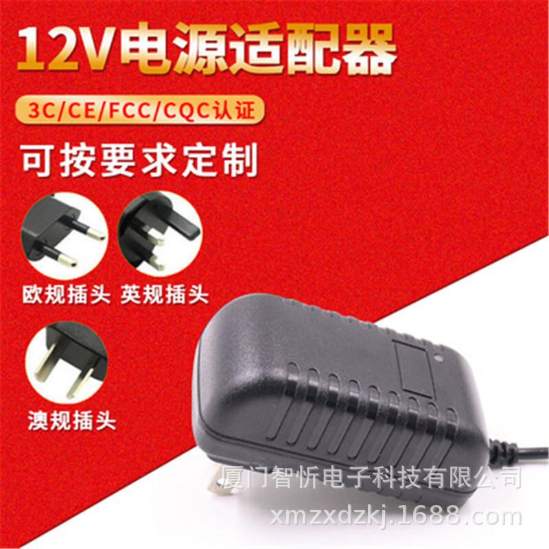 12V1A power adapter 12W LED light belt power plant own-account charger