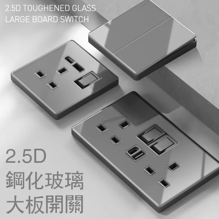 13A의 USB 고속 충전 형 C 영국 강철 유리 플러그 인 포트가있는 영국 플러그 인, 흰색 호주