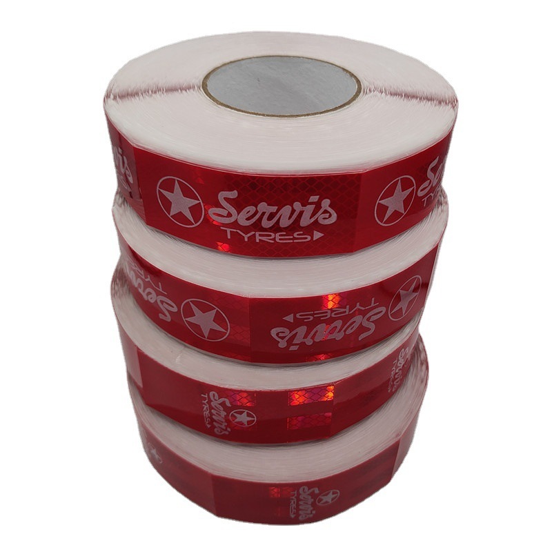 We have to customize the 5CM red micro- prism mirror reflecting the white printing car.