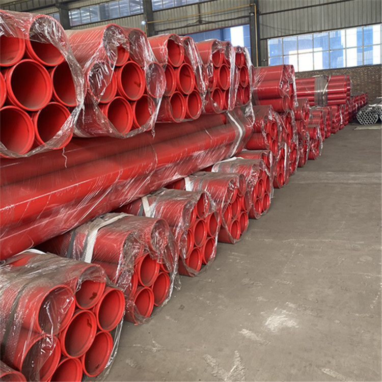 Fire-painted steel pipe 114 * 4.0 Direct hair of internal and external plastic steel plant