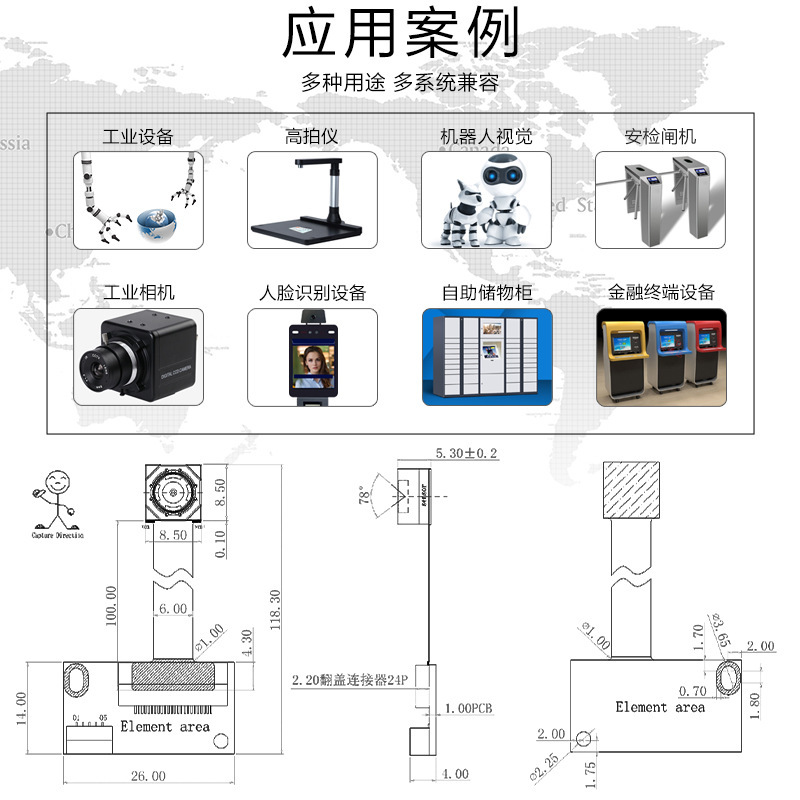 12 million pixels IMX258 module automatic focus camera module USB free with 940 infrared lamps