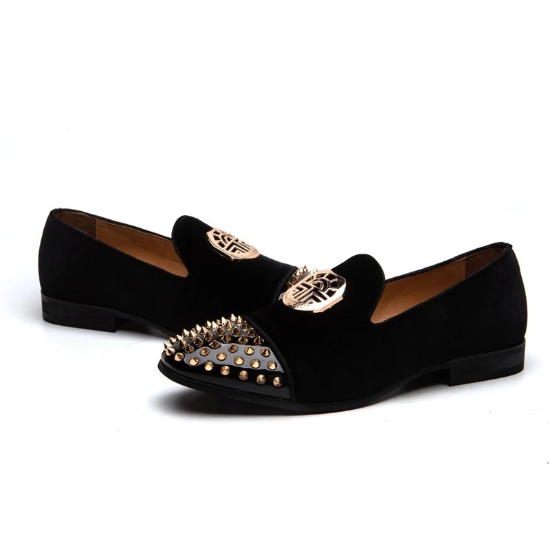 Cross-border, big, new English man's leather shoes, retrospect velvet shoes, velvet shoes, troupe.
