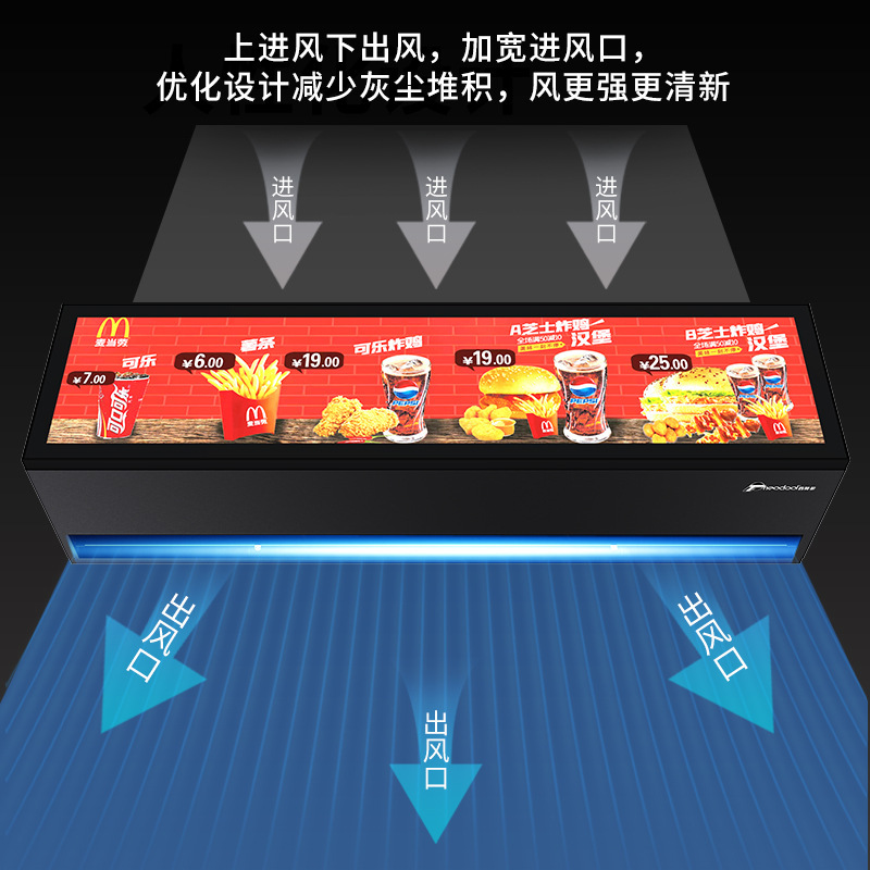 西奧多風幕機門頭燈箱廣告風簾機商用遙控0.9米/1.2米/1.5米