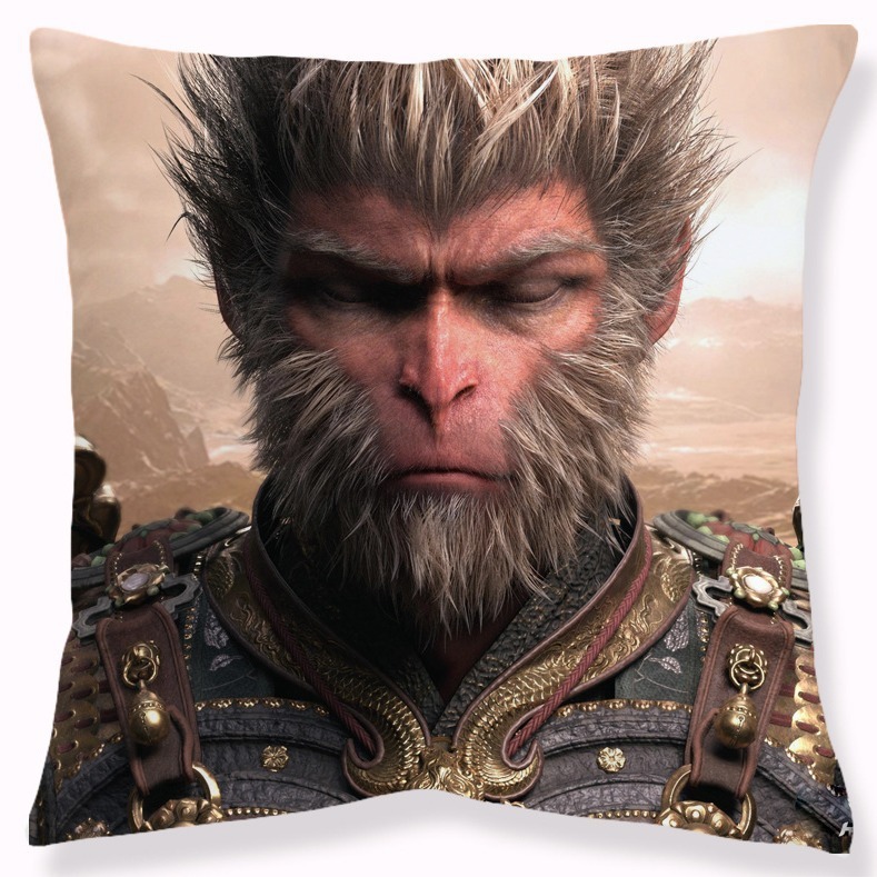 The black mythology around the Goku, customizing the pillow, the photo game creative gift of the sofa by the cushion, the nap pillowcase.