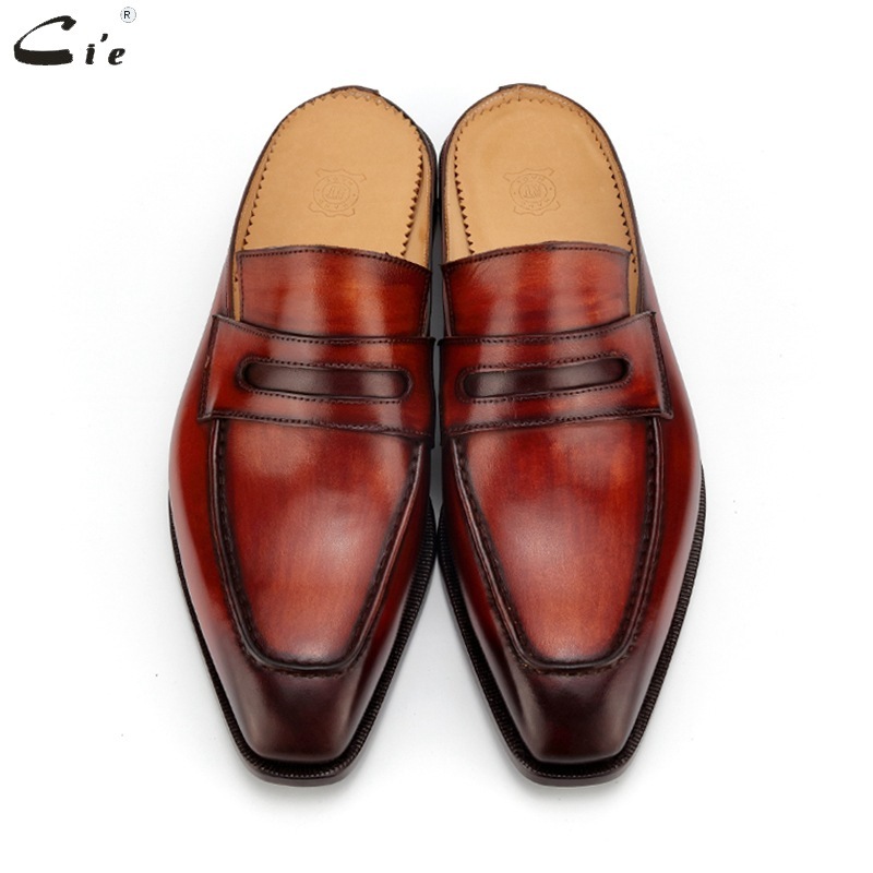 Acie's hand-skinned man slipper real store.