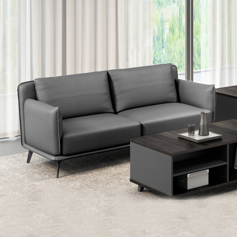 Văn phòng da hiện đại, cao cấp của Theo, văn phòng tiếp tân sofa.