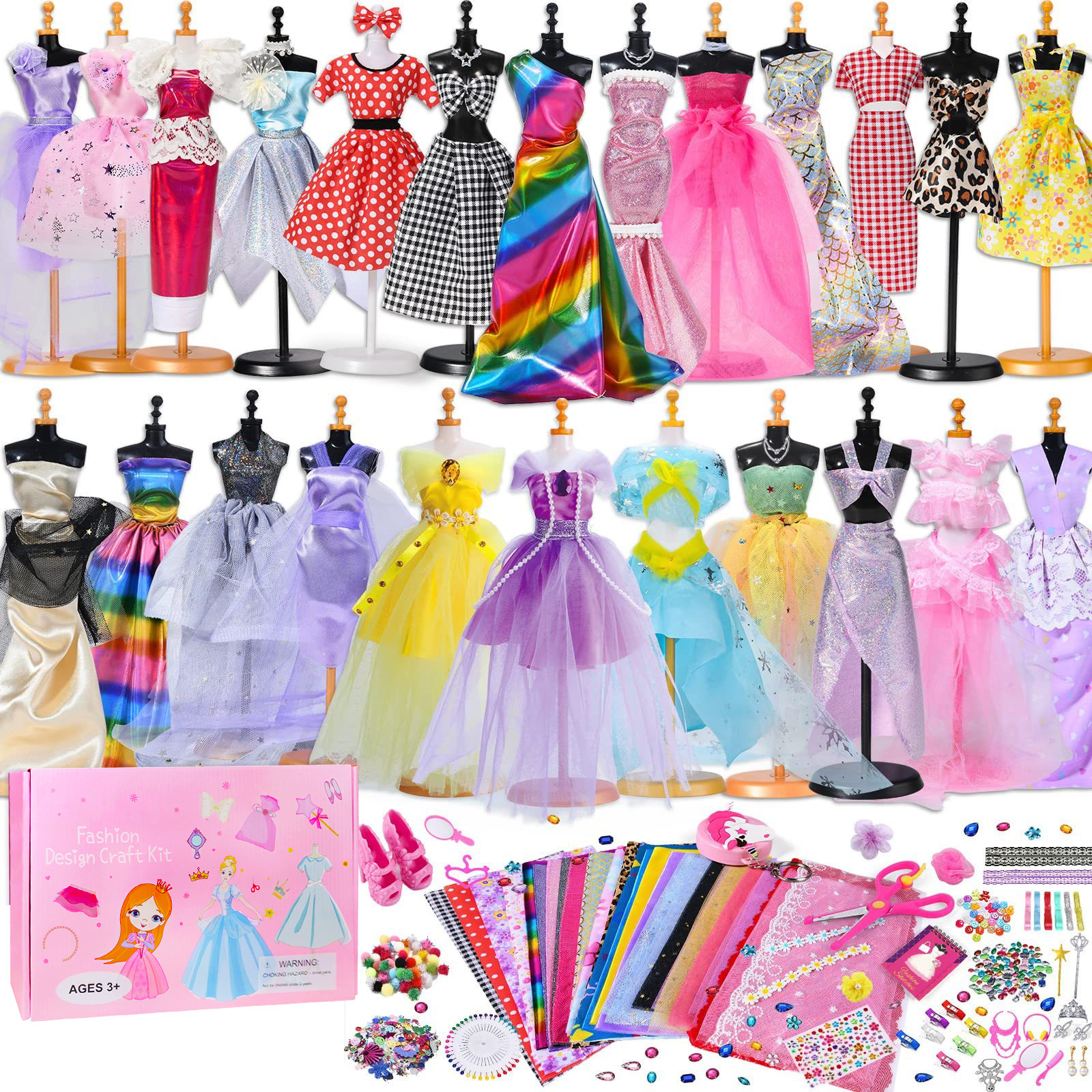 500 PCS thời trang cho bộ đồ may đồ trẻ em, búp bê và phù hợp với nghệ thuật nữ.