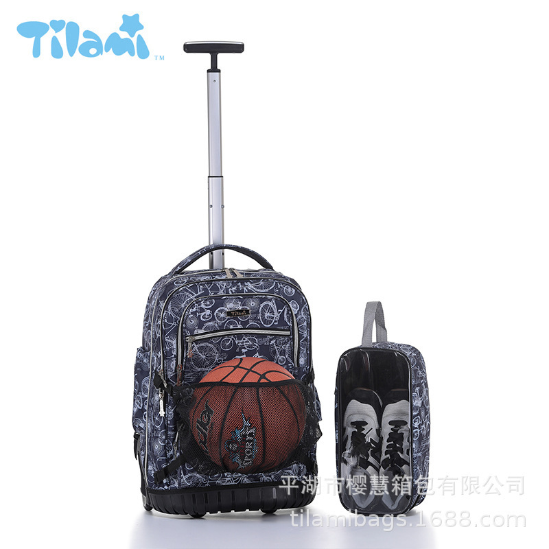 Shop sales, schoolboys' basketball packs full capacity pull-up school bags, double shoulder bags, bookbags pull bag 18.