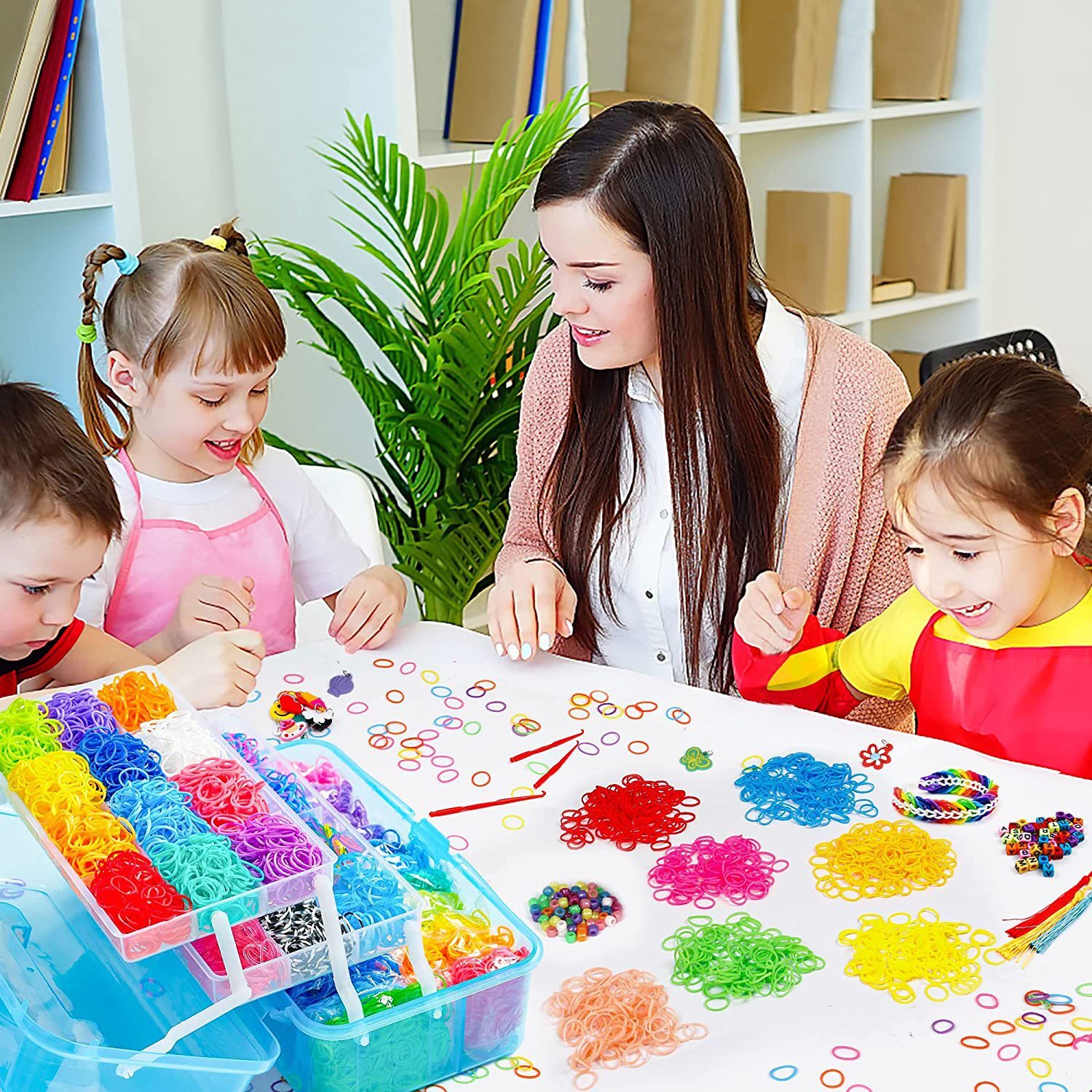 Một máy dệt tay bằng cao su cầu vồng.