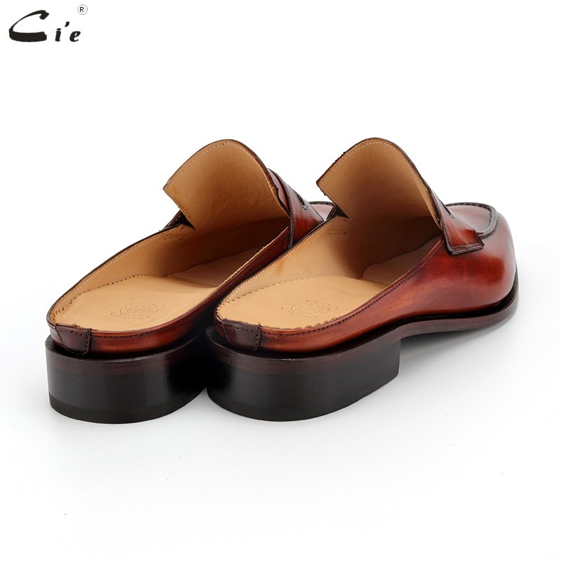 Acie's hand-skinned man slipper real store.