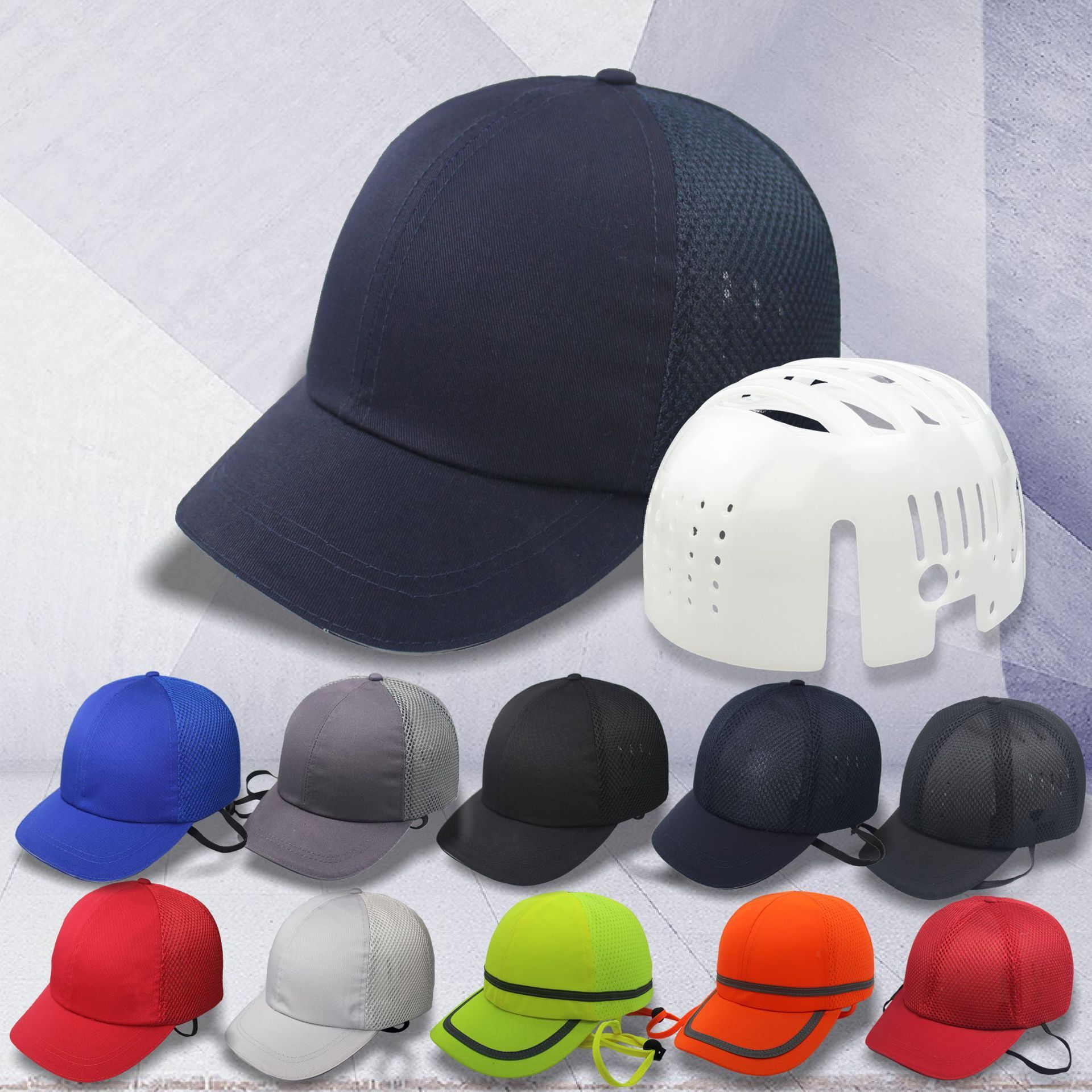 Safety cap ABS shell cap protection against crash cap duck tongue lightweight baseball hat workshop cap.