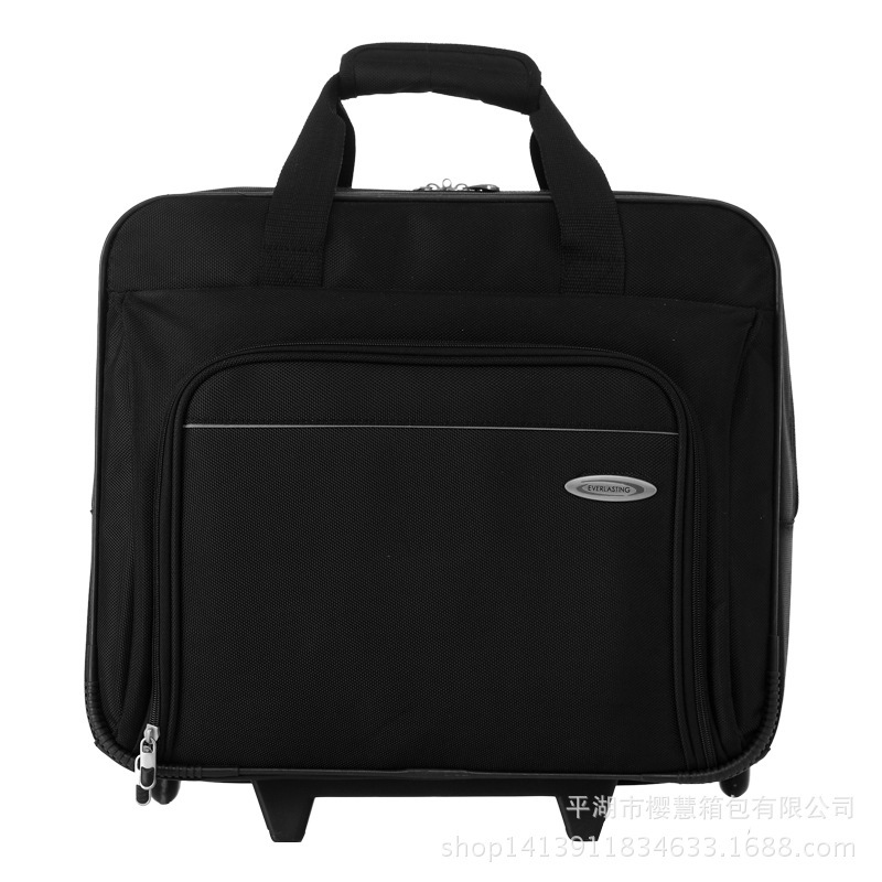 Business poles, men and women with wheel travel kits on business trips, hand-cargo-protected luggage kits