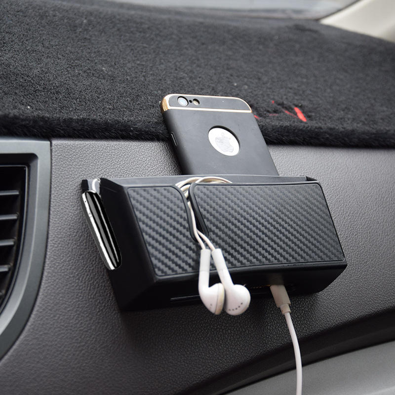 The black cell phone bag in a large double storage vehicle is available for reuse everywhere.